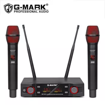 G-MARK EW100, беспроводной микрофон, двухканальный микрофон UHF Flash, легко использовать для сцены