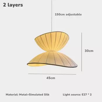 Gadeliaram шелковый подвесной светильник LED