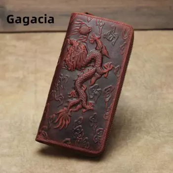 Gagacia новый ретро-кошелек с тиснением с рисунком дракона, длинный мужской кошелек ручной работы, в китайском стиле, креативный дизайн, кошелек унисекс