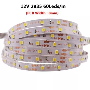 GAHADA Гибкая водонепроницаемая светодиодная лента 5м 12/24В