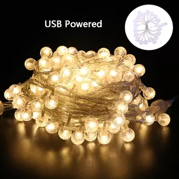 GAHADA Хрустальные шарики LED гирлянды 1.5/3/6 м