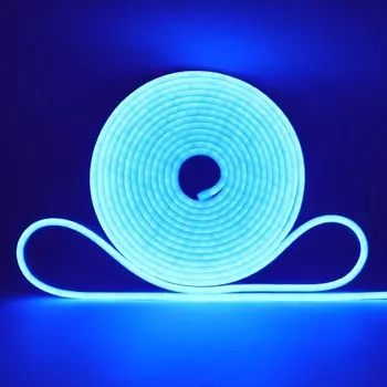 5 В, 12 В, 24 В, неоновая светодиодная лента с 2-контактным проводом, 120 светодиодов/м, IP67, силиконовая трубка, лампа, мягкая гибкая веревка для световых знаков «сделай сам», 3000K-6500K
