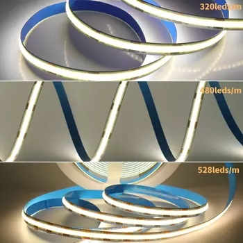 GAHADA Светодиодная лента COB 320/480/528 светодиодов/м белая 12/24В