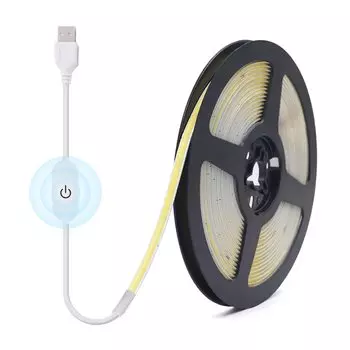GAHADA Светодиодная лента COB 5В USB белая 320 светодиодов/м