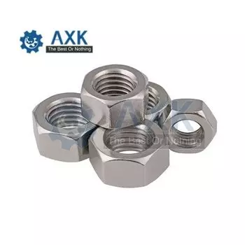 Гайка Болт из нержавеющей стали 50 шт. M1.2 M1.4 M1.6 M2 M2.5 M3 M4 M5 M6 M8 шестигранные гайки Din934 A2 секс Axk Металлообработка Китай