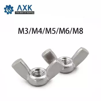 Гайки-бабочки из нержавеющей стали M3 M4 M5 M6 M8, 10 шт.