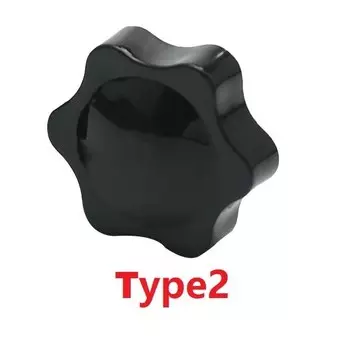 Гайки для большого пальца M5 M6 M8 M10 сливовые ручные затягивающие гайки M12 50/100/200 шт. ручные резьбовые звездообразные механические черные Зажимная ручка ручные гайки