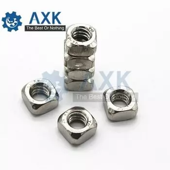 Гайки из углеродистой стали M3 M4 M5 M6 M8 M10, 50 шт., Din557, квадратные, Axk, для металлообработки, Brn0012, Китай
