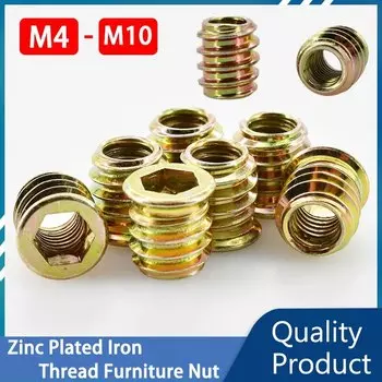 Гайки оцинкованные железные шестигранные M4 M5 M6 M8 M10