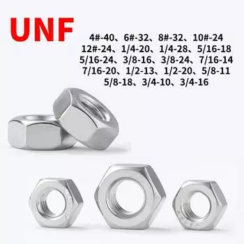 Гайки шестигранные из нержавеющей стали 304 A2 UNF