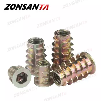 Гайки ZONSANTA фланцевые шестигранные M4 M5 M6 M8 M10 из цинкового сплава