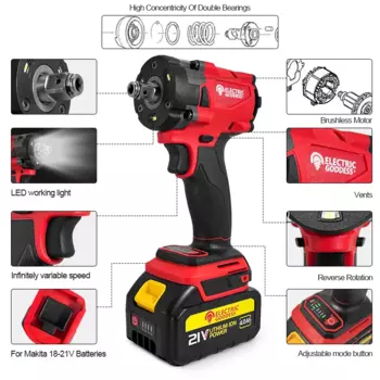 Гайковерт Электрический ударный, 1/2 нм, дюйма