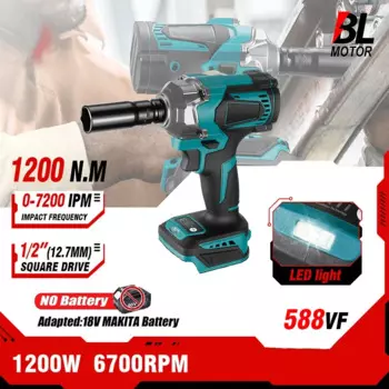 Гайковерт ударный бесщеточный DTW500, 1200 Н · м, 18 в