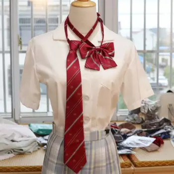 Галстуки полосатые Цветочные Галстуки Рубашки Галстуки JK форма галстуки-бабочки школьные галстуки матросский костюм галстуки-бабочки