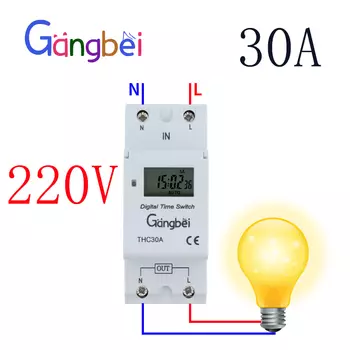 Gangbei еженедельный программируемый цифровой таймер THC30 30А