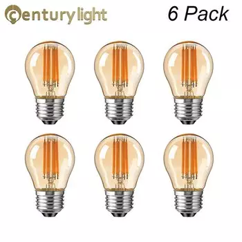 GANRILAND Янтарная LED лампа G45 E27 4W 6W