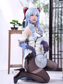 Ganyu косплей костюм игры геншин ударопрочный аниме женское платье Чонсам костюмы для Хэллоуина размер женский