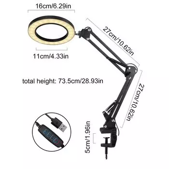 Gaqqee 64 LEDS 10x Увеличительное стекло