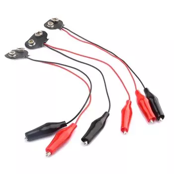 3 шт. 9 В Разъем питания аккумулятора Адаптер зажима 18 см 2 Пряжка для подключения проводного кабеля Штекер для розетки держателя батареи с аллигатором