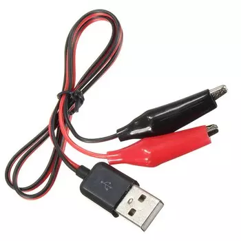 Gaqqee Аллигаторный зажим-переходник USB красный/черный