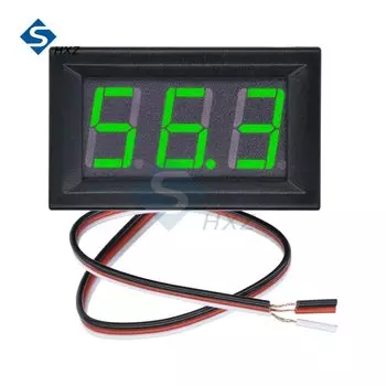 Gaqqee Цифровой вольтметр постоянного тока 0,56", красный/синий/зеленый