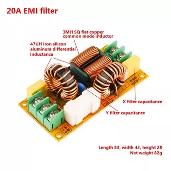Gaqqee Фильтр электромагнитных помех 2A 4A 10A 20A