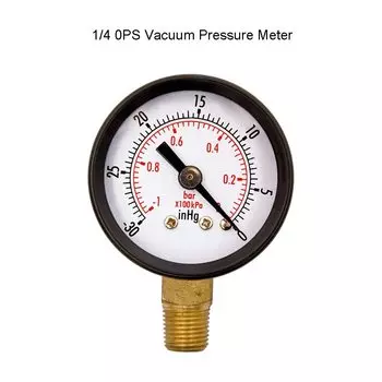 Вакуумный манометр Gaqqee 1/4" NPT-30HG/0PS