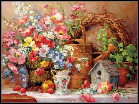 Garden Medley - Наборы для вышивки счетным крестом - Рукоделие своими руками для вышивания 14-каратного набора для вышивки крестом DMC Color