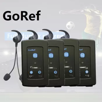 Гарнитура домофон GOREF для футбольного судьи, 1200 м, полностью дуплексный Bluetooth 5,1, мотогарнитура, беспроводной коммуникатор, такой же, как FBIM