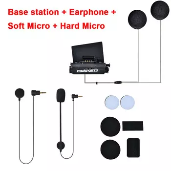 Гарнитура Fodsports для шлема FX8, мотоциклетная беспроводная гарнитура с Bluetooth, Твердый Мягкий микрофон