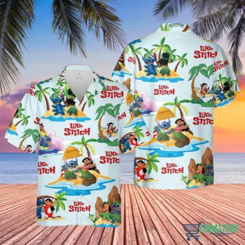 Гавайская рубашка для серфинга Lilo And Stitch, Повседневная пляжная рубашка с коротким рукавом для мужчин и женщин, гавайская рубашка Disney, модная рубашка в стиле Харадзюку