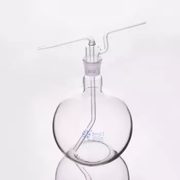 Газовая бутылка для мытья с плоским дном, 2000 мл, 29/32, одна стандартная колба с плоской промывкой, газовая бутылка для мытья, кальян