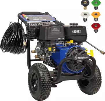 Газовая мойка WPX4400, 4400 PSI и 4,2 Max GPM, пистолет-распылитель и палочка, набор из 5 насадок, для автомобилей/заборов/проездов/домов