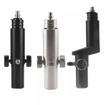 Газовый баллон PCP из нержавеющей стали, 4500 фунт/кв. Дюйм, перезаряжаемый клапан, Воздушный бак, адаптер для аквариума, аксессуары CO2, регулятор HPA