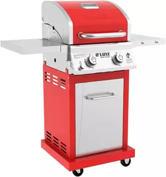 Газовый гриль-барбекю на пропане Deluxe с 2 конфорками и подогревающей стойкой, 401 кв. в, 28000 БТЕ, приготовление пищи на открытом воздухе, патио, барбекю