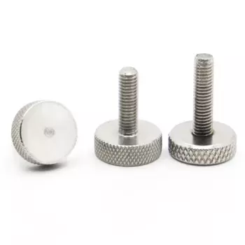 GB835 DIN653 Нержавеющая сталь 304, винты с накатанной головкой и плоской головкой, затягивающиеся вручную винты с накатанной головкой, болты с накатанной головкой для стены, стекла, стекла, M3 M4 M5 M6 M8 M10