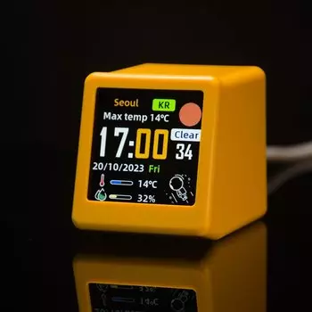 GeekMagic Smalltv-Ultra умный подарок настольные часы-кровать Wi-Fi станция прогноза погоды для настольного фотоальбома с анимацией Gif