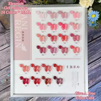 Гель-лак Eleanuos прозрачный, 24 цвета, 15 мл
