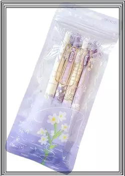 Гелевая ручка черная пластиковая 0,5 мм 4 шт