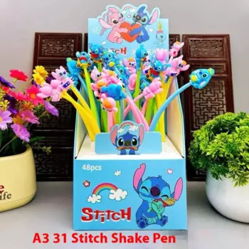 Гелевая ручка Disney Stitch, 48 шт., офисные студенческие письменные принадлежности, черная ручка 0,5 мм, милые канцелярские принадлежности, подарки на день рождения для друга