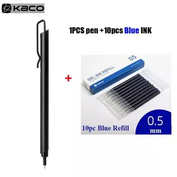 Гелевая ручка KACO Clip Metal черный 0,5 мм