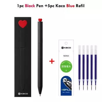 Гелевая ручка KACO FIRST 0,5 мм черная Stylo Spin