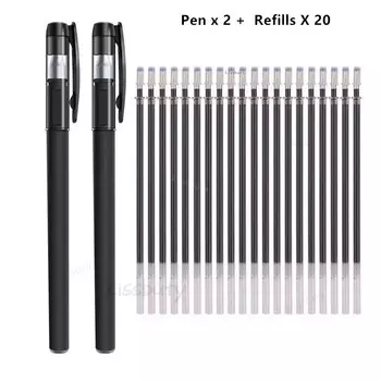 Гелевая ручка Kissbuty, 0,38/0,5/0,7 мм, черная/синяя, набор из 10/12/20/22 штук