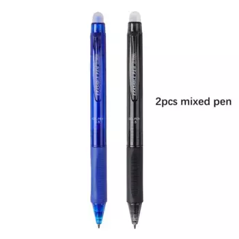 Гелевая ручка MROOFUL прозрачная стираемая 0,5 мм синяя/черная