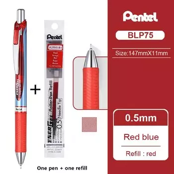 Гелевая ручка Pentel BLN75 Plus 0,5 мм черная