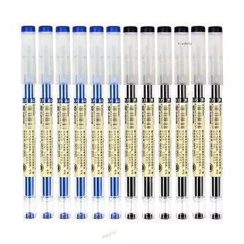 Гелевые ручки Kissbuty 12 шт., 0,35 мм, черные/синие/красные