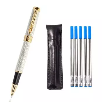 Гелевые ручки MONTE MOUNT Jinhao 1200 серебристо-золотые