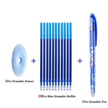 Гелевые ручки MROOFUL стираемые 0,5 мм синие/черные
