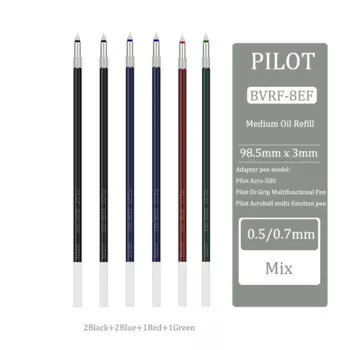 Гелевые ручки Pilot BKSG Dr Grip, заправка 0,5/0,7 мм, набор из 6/10 штук