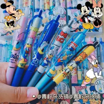 Гелевые ручки серии Disney, 30 шт./различные Мультяшные узоры, шариковая ручка с прессом, Офисная ручка для письма черными чернилами, подарок для подписи